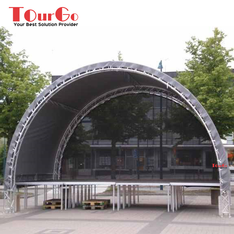 Aluminum Stage Truss Roof System With 290 Square Truss Construction, Canopy and Walls