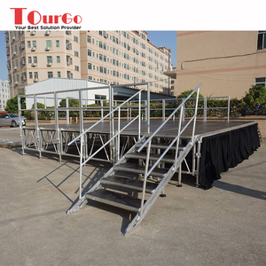 Portable Event Stage with Platform Easy Assembly Square Aluminum Alloy Stage Truss TUV Certified Plywood Material