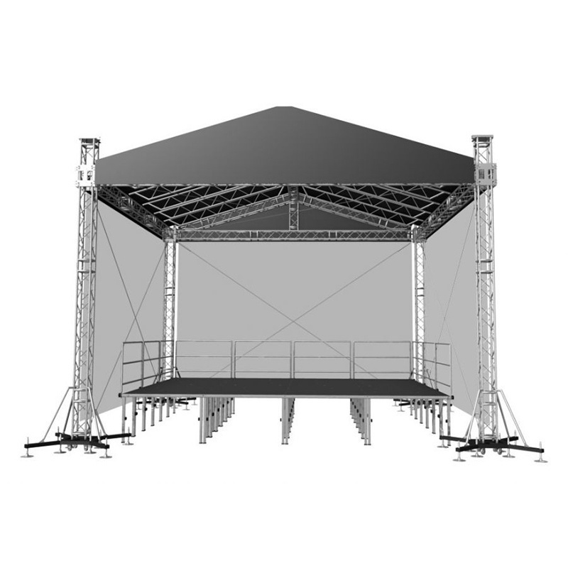 Aluminum Stage Truss Roof System With 290 Square Truss Construction, Canopy and Walls