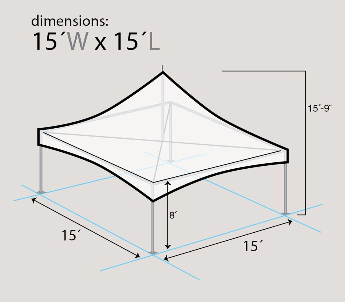 High Peak Frame Party Tent white frame tent 15x15 outdoor event tents for events