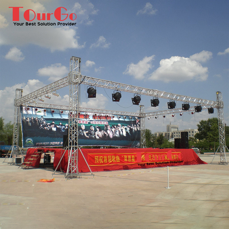 Aluminum Stage Truss Roof System With 290 Square Truss Construction, Canopy and Walls