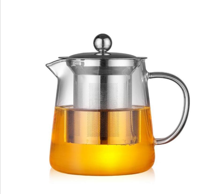 Hot Selling New Design Glass Tea Set Tea Infuser High Borosilicate Glass Tea Pot With Removable Stainless Steel Infuser