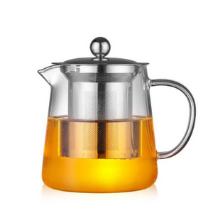 Hot Selling New Design Glass Tea Set Tea Infuser High Borosilicate Glass Tea Pot With Removable Stainless Steel Infuser