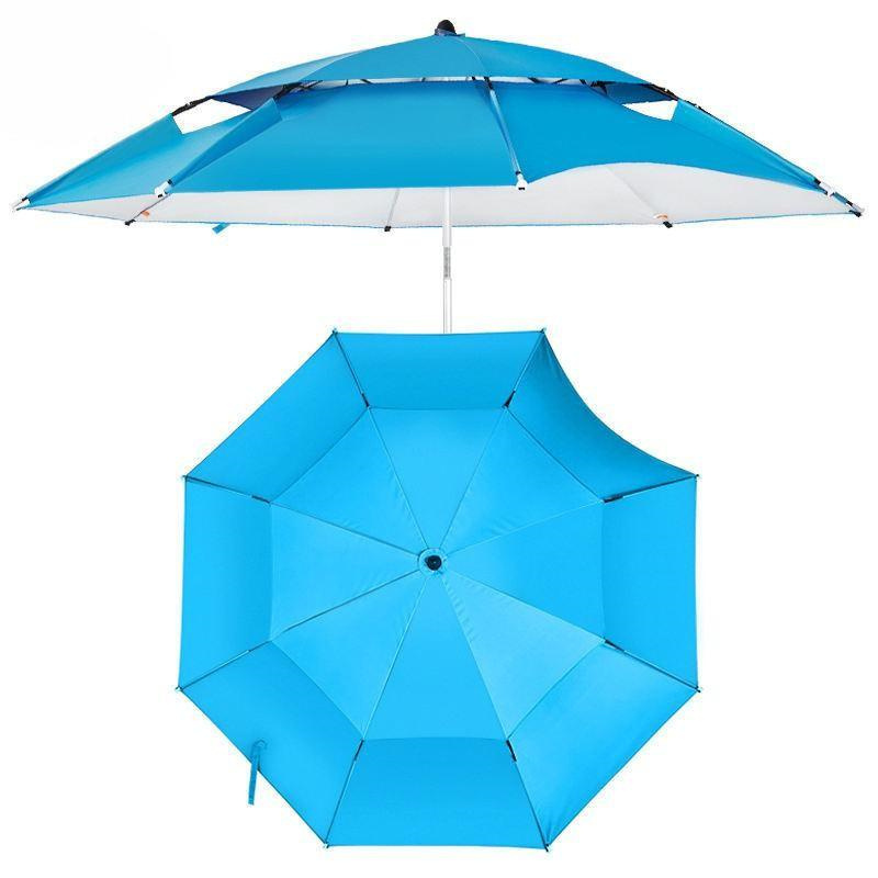 2024 Summer New 3 Fold Portable Small Sun Protection Camping Patio Umbrella Outdoor Fishing Adjustable Beach Umbrella