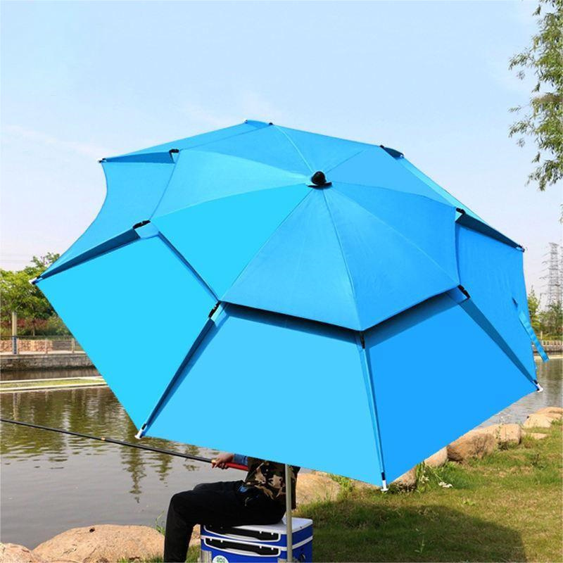 2024 Summer New 3 Fold Portable Small Sun Protection Camping Patio Umbrella Outdoor Fishing Adjustable Beach Umbrella