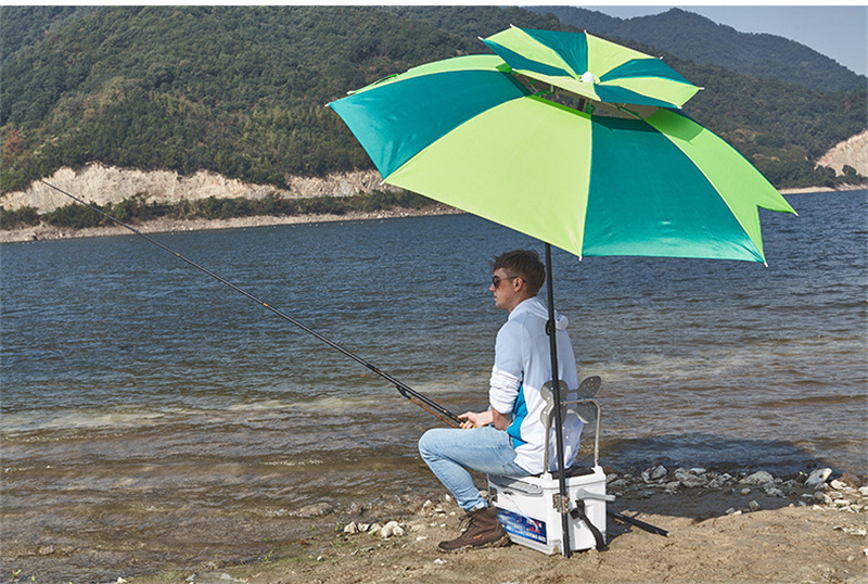 2024 Summer New 3 Fold Portable Small Sun Protection Camping Patio Umbrella Outdoor Fishing Adjustable Beach Umbrella