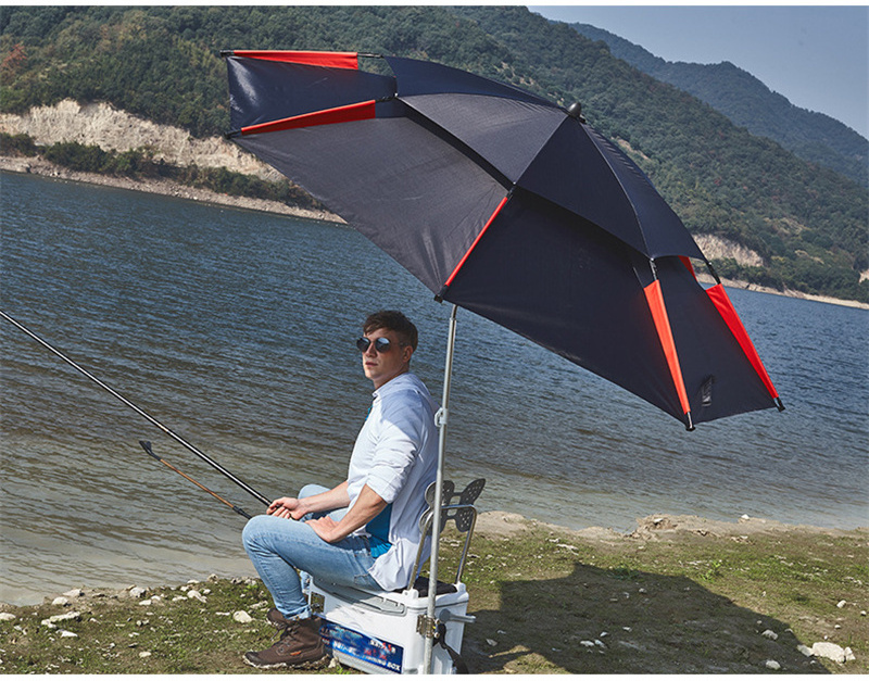 2024 Summer New 3 Fold Portable Small Sun Protection Camping Patio Umbrella Outdoor Fishing Adjustable Beach Umbrella