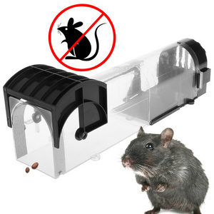 Auoto Mouse Catcher box Humane Mousetrap Bait Transparent Hamster Cage Plastic Reusable Humane Indoor Outdoor Rat Trap