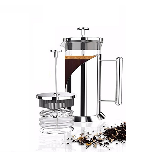 Heat Resistant White Glass French Press Coffee Borosilicate Accessories Percolator Glass Coffee Pot