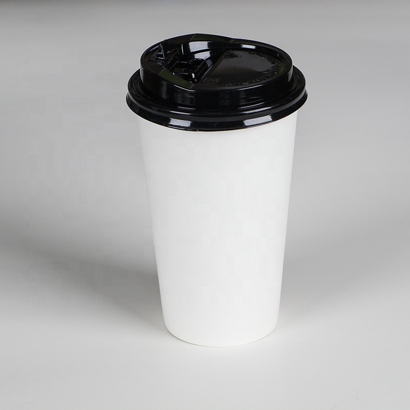 Wholesale 3/4/8/9/12/16 oz Custom Logo Eco-friendly 18 PE Coated Tea Paper Cup Disposable Coffee Paper Cups With Lid