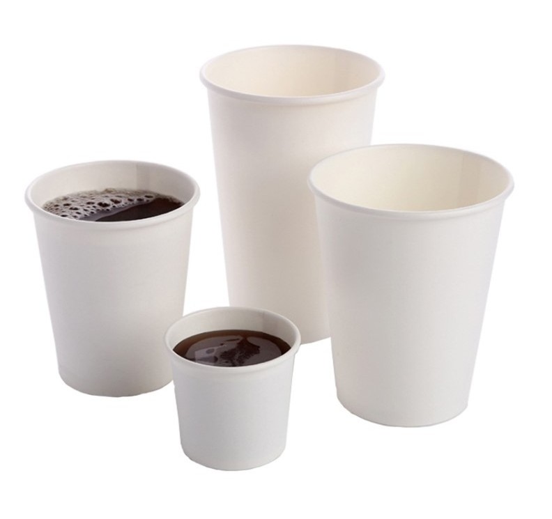 Wholesale 3/4/8/9/12/16 oz Custom Logo Eco-friendly 18 PE Coated Tea Paper Cup Disposable Coffee Paper Cups With Lid