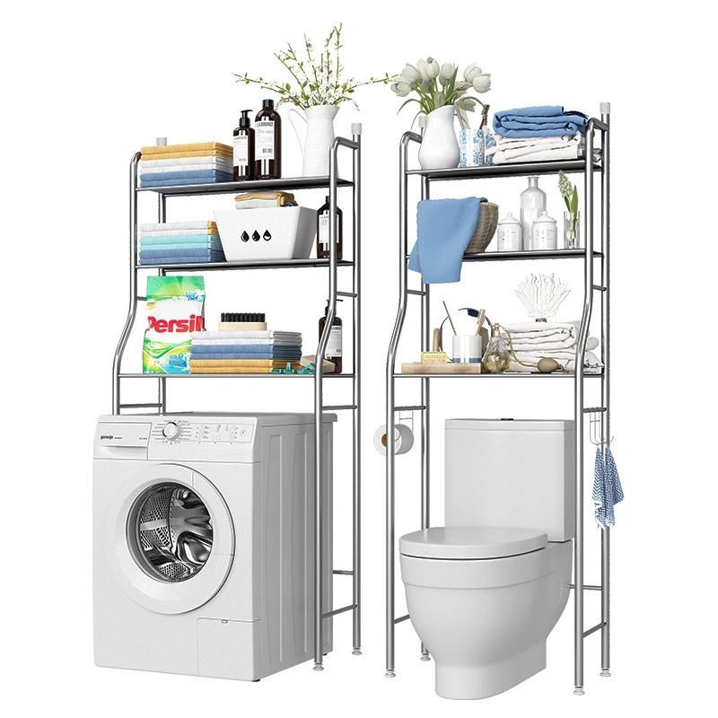 2/3 Layers Washing Machine Stand Bathroom Organizer Rack Black Shelf Over The Washing Machine Storage Rack With Towel Rack