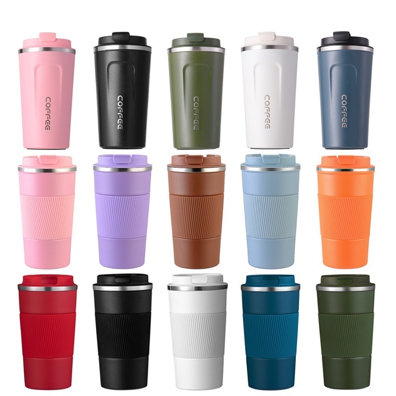 Custom LOGO 13/17 oz Stainless Steel Vacuum Water Bottle Tumbler Insulated Thermal Water Cups Travel Coffee Mug With Lid