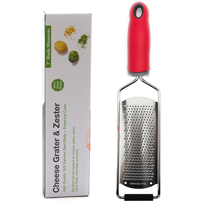 Multi-Purpose Stainless Steel Kitchen Grater Slicer Non-Slip Handle Sharp Cheese Grater Lemon Zester Chocolate Crumb Maker Home