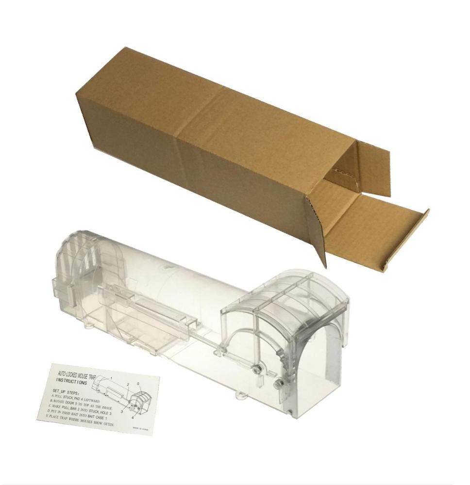 Auoto Mouse Catcher box Humane Mousetrap Bait Transparent Hamster Cage Plastic Reusable Humane Indoor Outdoor Rat Trap