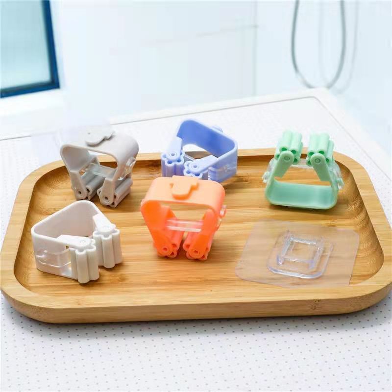 Creative Design Top Hot Sell Bathroom Adhesive Multi-Purpose Hooks Wall Mounted Mop Glip Organizer rack Kitchen Strong Hooks