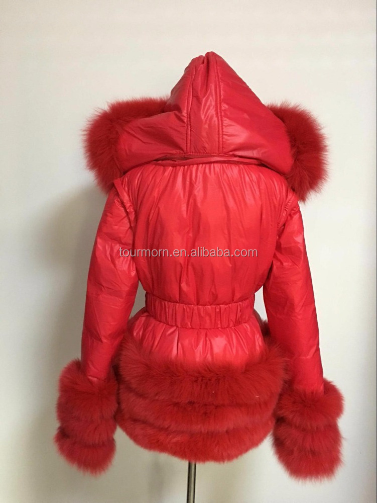 NEW High Quality Custom Fashion Style Winter Padded Jacket With fox Fur Coat Down Jacket