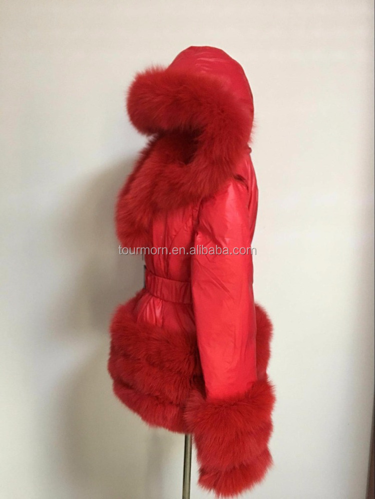 NEW High Quality Custom Fashion Style Winter Padded Jacket With fox Fur Coat Down Jacket