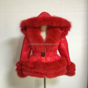 NEW High Quality Custom Fashion Style Winter Padded Jacket With fox Fur Coat Down Jacket