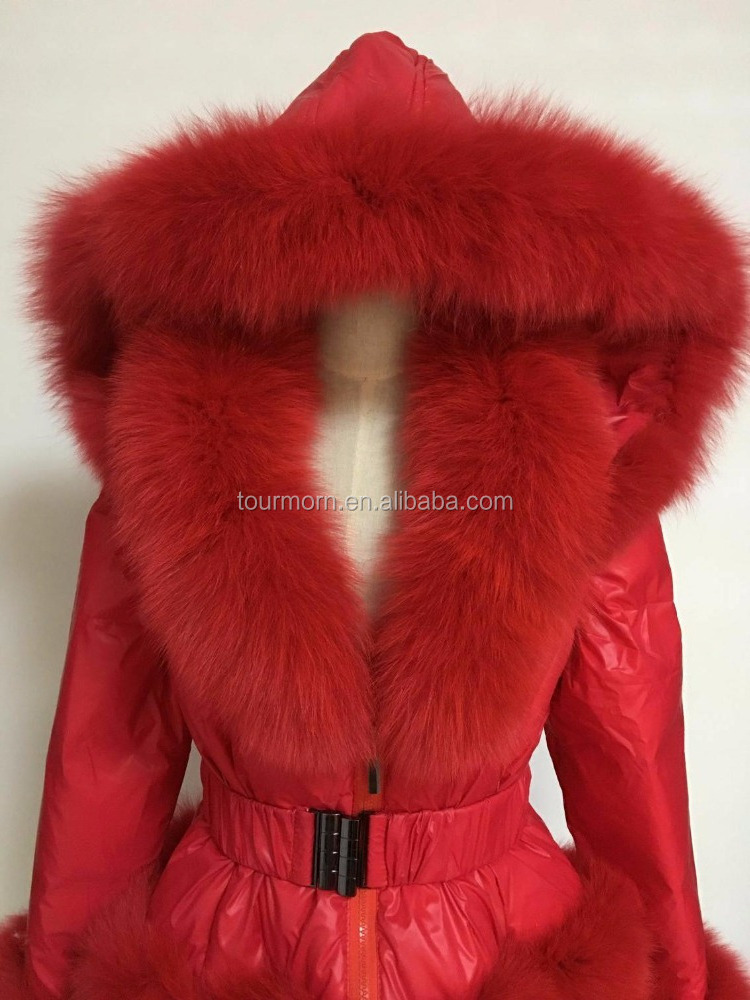 NEW High Quality Custom Fashion Style Winter Padded Jacket With fox Fur Coat Down Jacket