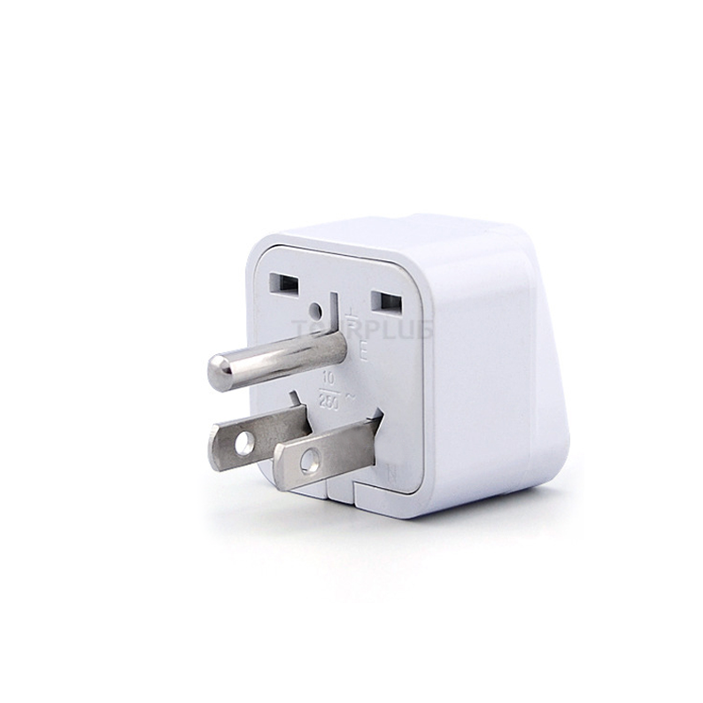 Universal CN US UK EU to US travel plug adapter Type-B US CAN JP 3pin grounded AC power charger adapter Plug