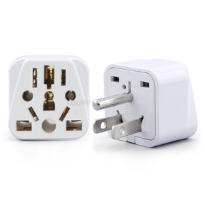 Universal CN US UK EU to US travel plug adapter Type-B US CAN JP 3pin grounded AC power charger adapter Plug