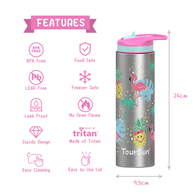 520ml Custom Logo Insulated Water Bottle Double Wall Stainless Steel Water Bottles Bulk