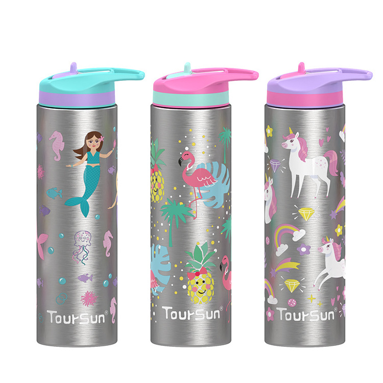 520ml Custom Logo Insulated Water Bottle Double Wall Stainless Steel Water Bottles Bulk