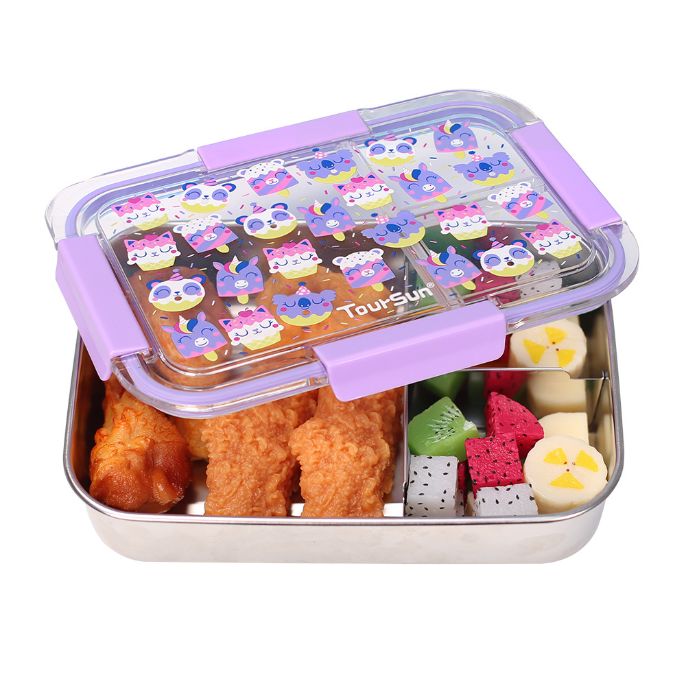 1200ML Hot Sales Lunch Box For Children Leak-Proof Stainless Steel Lunch Box