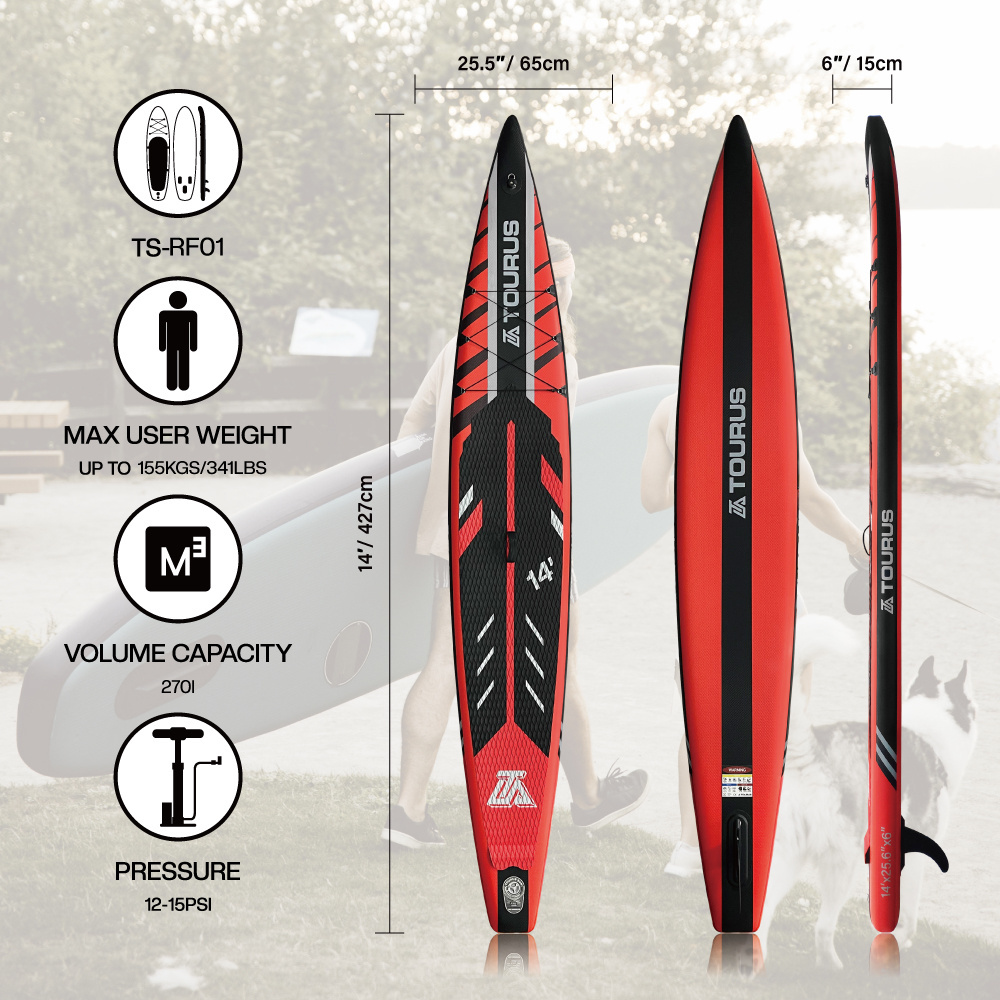 TOURUS 2023 new inflatable Racing board sup race paddle board 14 feet