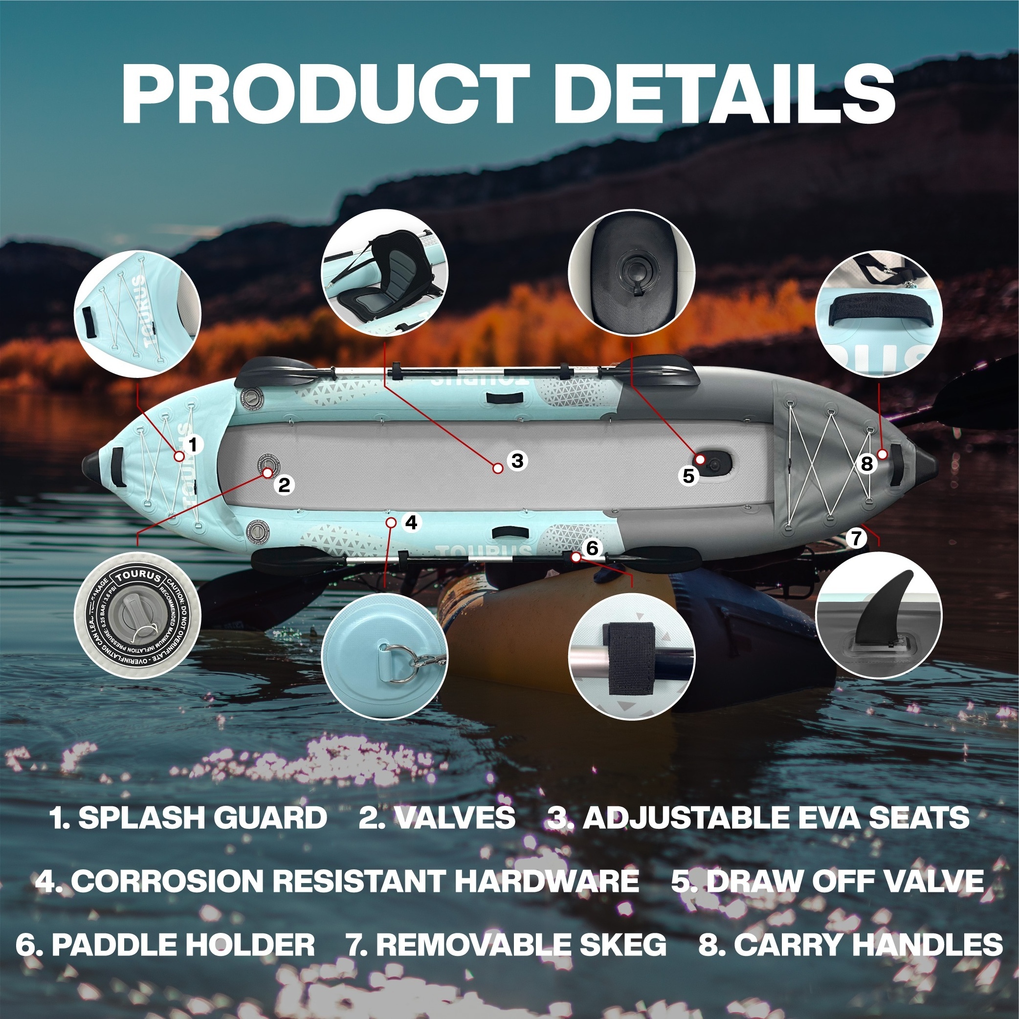 Factory new inflatable double kayak design complete is for sale inflatable kayak 2 person kayak inflatable