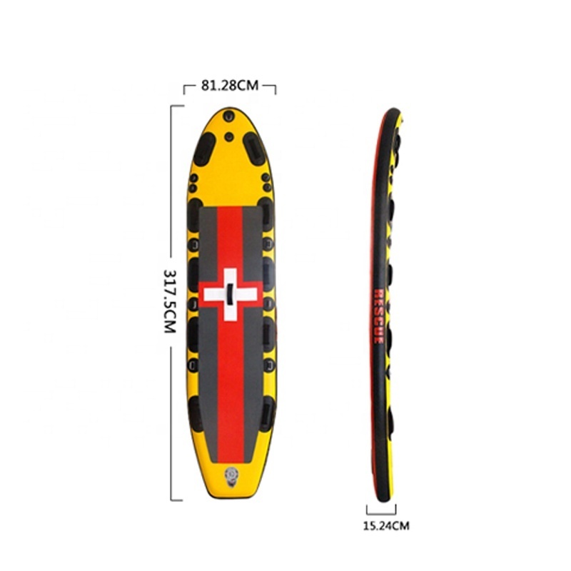 Good quality rescue board lifeguard inflatable sup stand up paddleboard surf rescue board