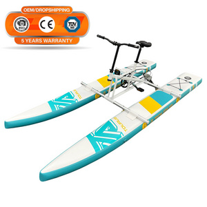 TOURUS Favorite 2023 New arrival floating inflatable hydro waterbike water bicycle bike pedal boats floating bicycle for sale