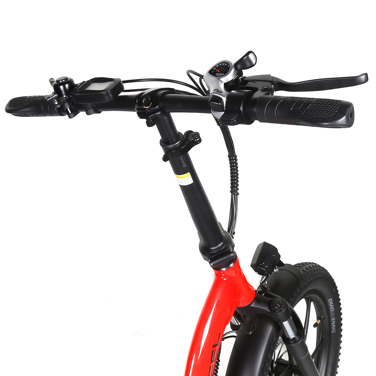 Folding Step Through Electric Bicycle 20 Inch Fat Tire 350w 48v Electric Bike 7 Speeds Ebike