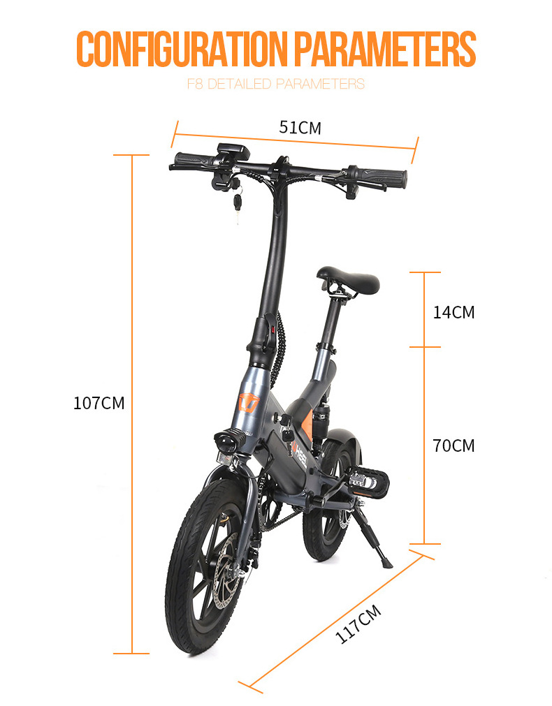 Tourwheel Wholesale China cheap Price European Warehouse 350w 14 Inch Adult Bike e cycle electric bike