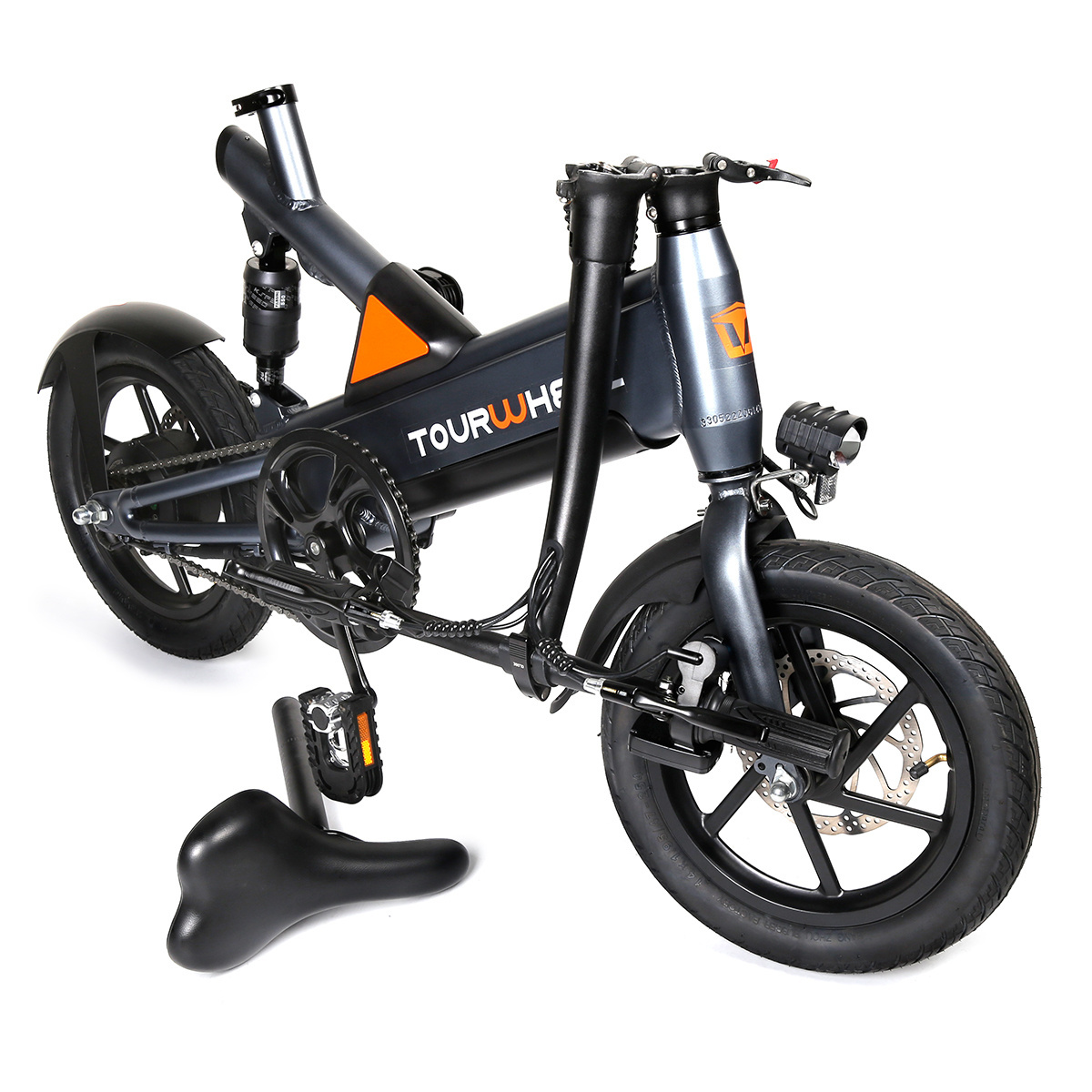 Tourwheel unique design mini size adults sport 350W fashion city e bike 14 inch electric folding bike