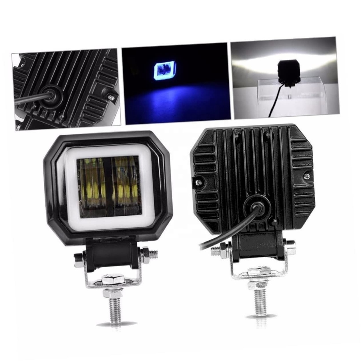 3 inch  1 Set 2pcs LED Work Light Car Led LED Driving Lights Beam Cubes DRL amber and white Fog offroad Lights