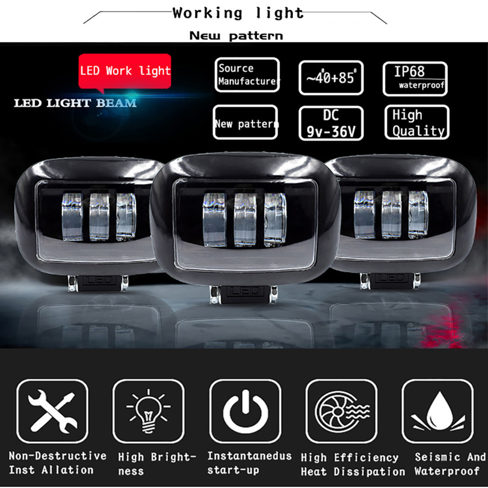 NLpearl Off Road Light Bar Work 12V 24V 30W LED Work Light Bar for Car Truck Boat 4x4 SUV ATV Spot Beam LED Fog Light