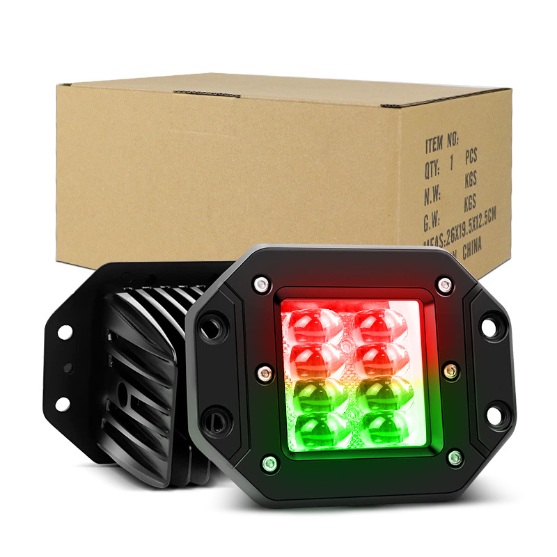 5 Inch Color Chasing Light Bars Bluetooth Control  RGB LED Pods light for Truck Pick off -road SUV car led work light