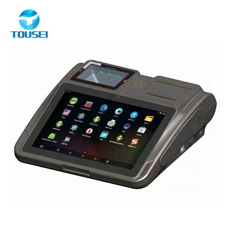 ODM Restaurant Ordering Tablet Cash Register Secure  POS System With 58mm Receipt Printer IPS Android 11 barcode printer pos