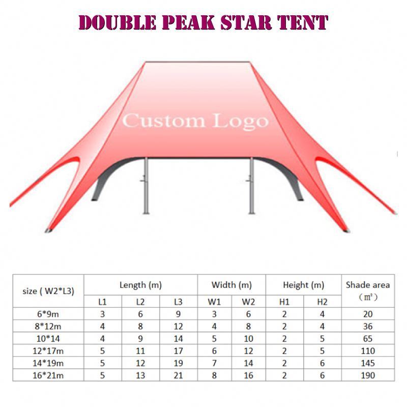 Outdoor Trade Show Tent Custom Printed Display Stretch Tent Star Gazebo Gazebo For Outdoor Advertisement Promotion Party Wedding