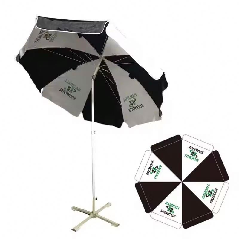 84 Bone Fully Automatic Large Two Person Folding Black Rubber Sunshade Umbrella Patio Umbrellas Sun Blocking Umbrella