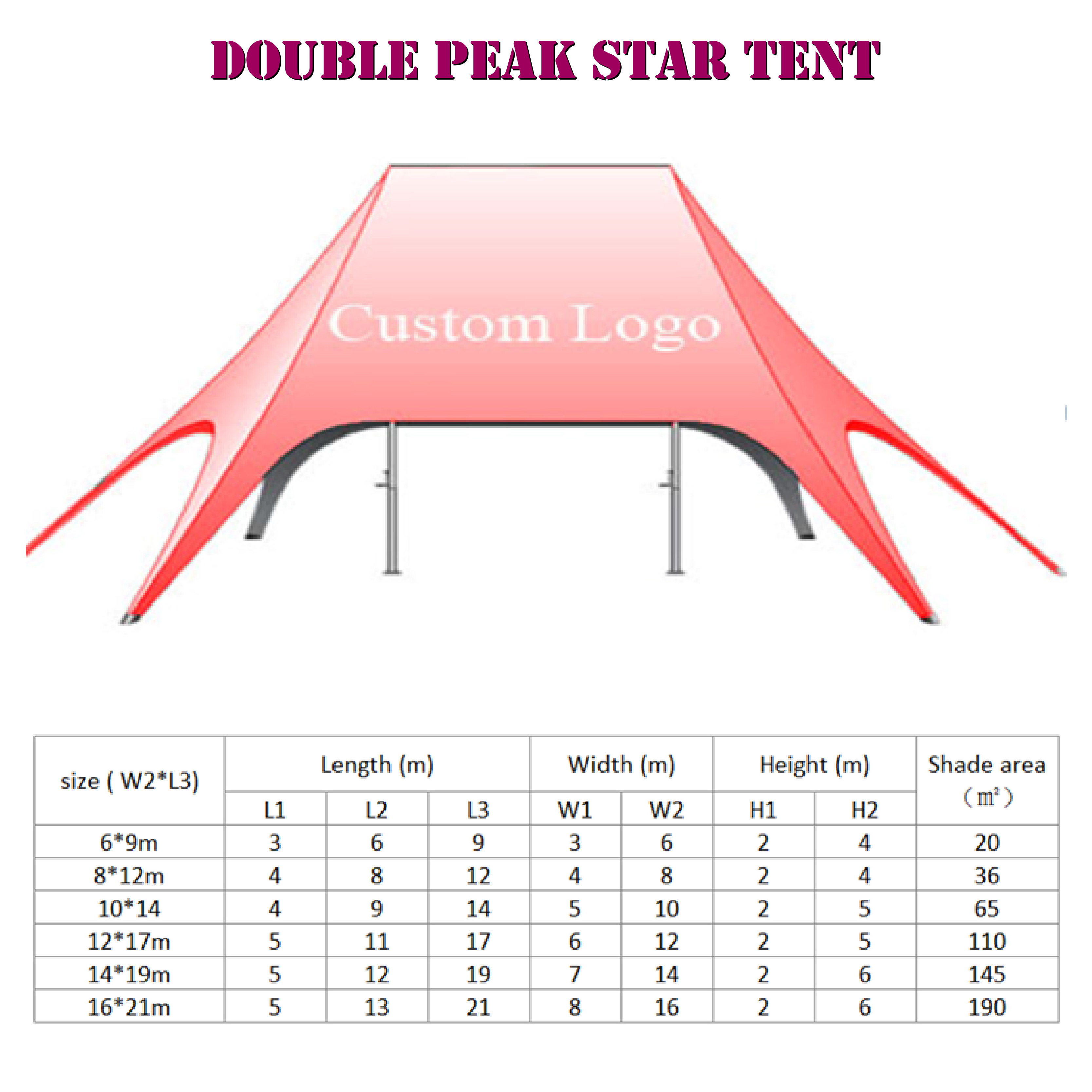 Custom Outdoor Advertising Foldable Tents Star Shade Canopy Tent For Event Trade Show Advertising Large Shelter Star Tent