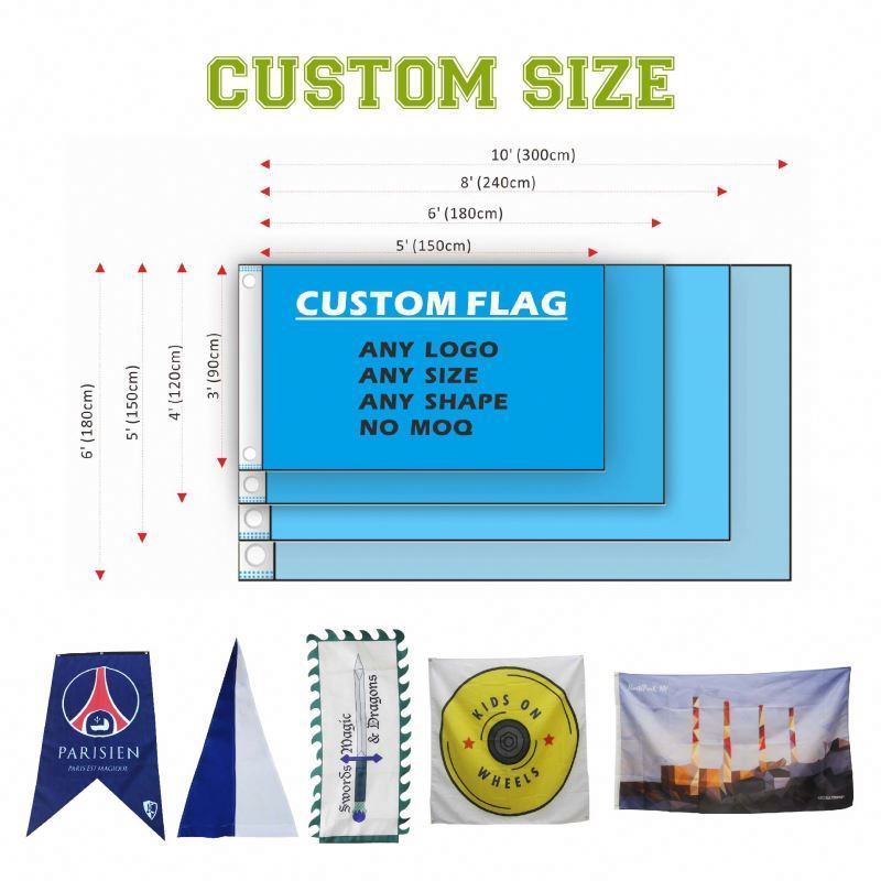 Multiple Patterns Popular Polyester Cotton Flags Custom Made Promotion ...