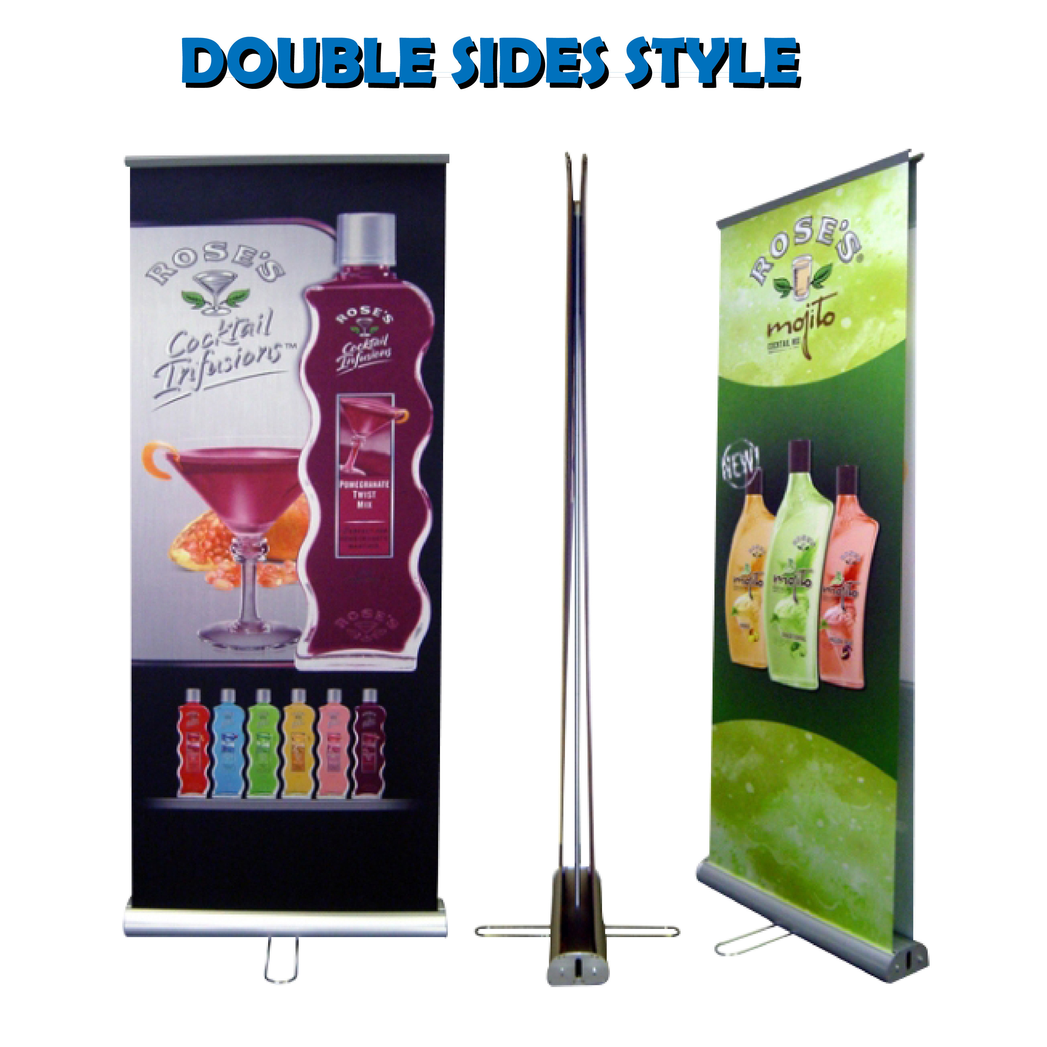 Advertising Retractable Banner Double Sided Roller Banner Stand 85 X 200 Roll Up Banner Stand