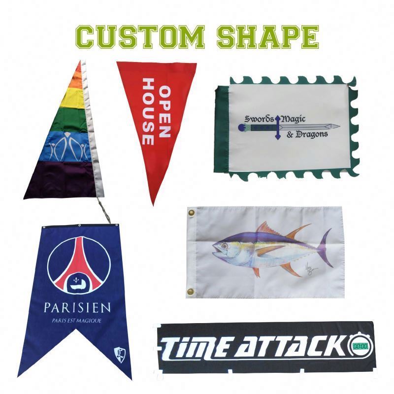 Multiple Patterns Popular Polyester  Cotton Flags Custom Made Promotion Flags Event Banner