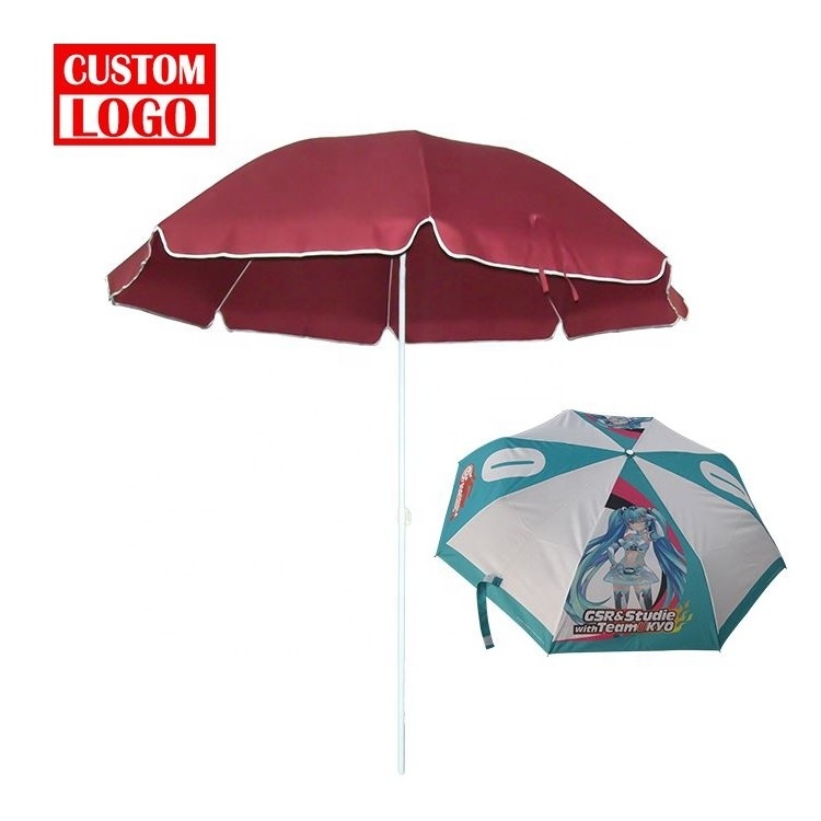 Custom Logo Promotional Advertisement Umbrella Beach Patio Umbrellas Small Sun Umbrella