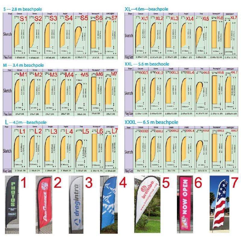 Custom Advertising Outdoor Flying Banner Teardrop  Beach Flag Banner Stand With Logo Printing