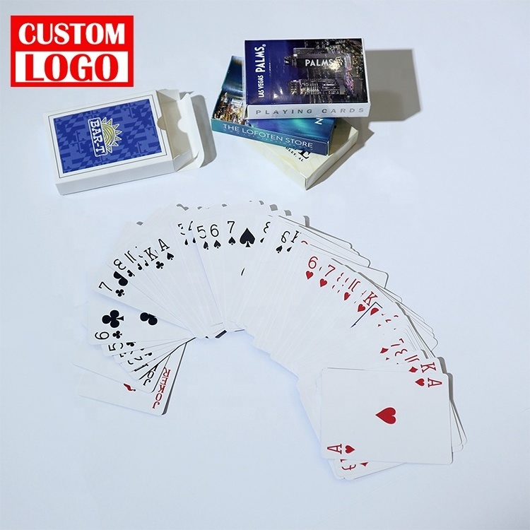 PVC Material Water Proof Poker Playing Cards Both Sides Custom Printed Playing Cards Custom Playing Cards