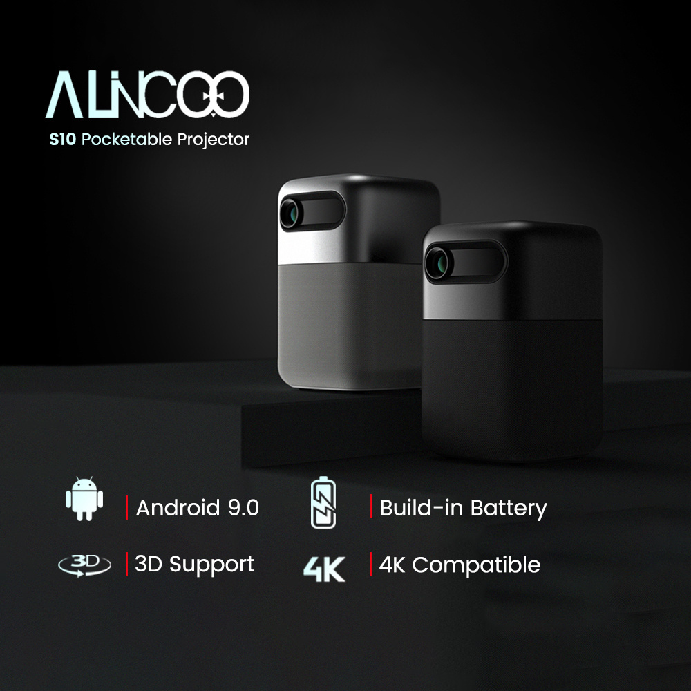 Alincoo S10 4K Support 3D Smart Android Mini Pocket Led Dlp Texas Instruments Mini Projector